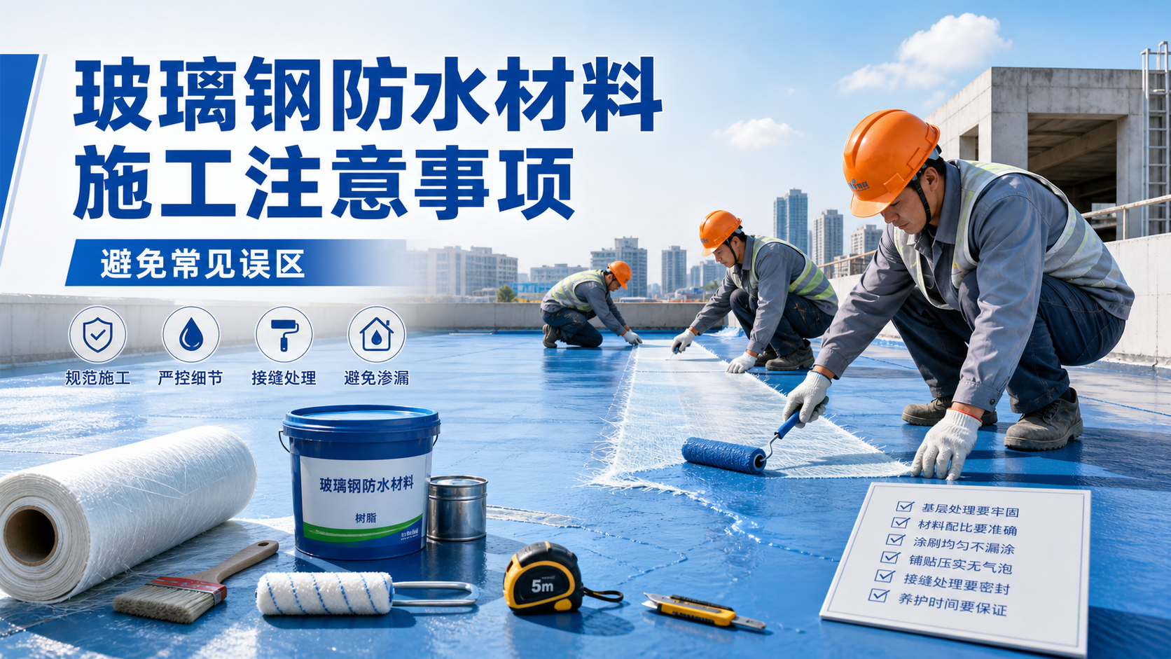 玻璃钢防水材料施工注意事项，避免常见误区 塔城 版